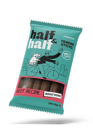 Лакомство halfhalf м десны палочки для собак с говядиной 100 г