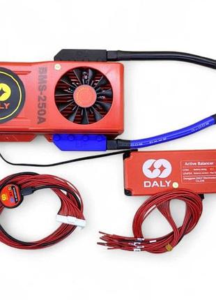 Плата управления аккумулятором daly smart bms 250a (обычно идет в комплекте с bluetooth и поддержкой активной балансировки