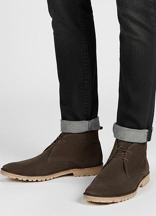 Черевики дезерти lacoste sherbrooke замшеві темно-коричневого кольору