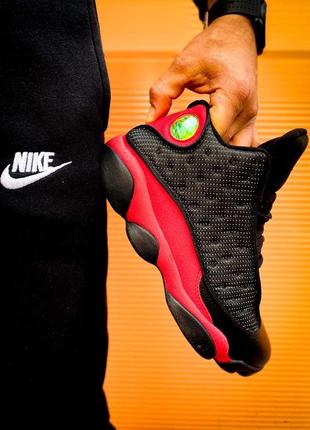 Кросівки найк еір джордан 13 nike air jordan 13 black red, кросівки jordan 13 чорні10 фото