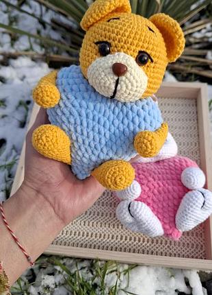 💞плюшеві валентинки 🐇зайчик та 🧸ведмедик 💞 4