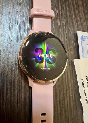 Смарт годинник garmin venu 3s soft gold stainless steel bezel with ivory case and silicone band (010-02785-04)