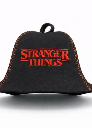 Банная шапка luxyart "stranger things" искусственный фетр черный (xl-245)