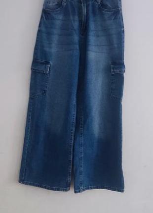 Джинсы широкие карго подростковые девочки
