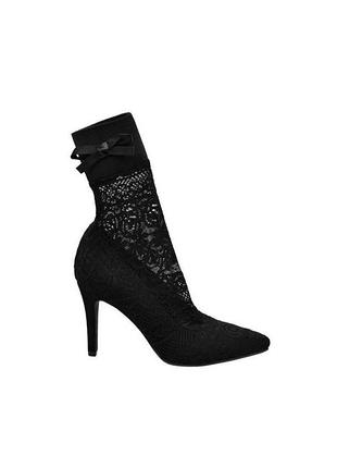 Туфлі човники чулки з мереживом святкові/39 р.