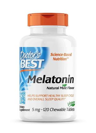 Мелатонін doctor's best melatonin 5 mg, 120 жувальних таблеток