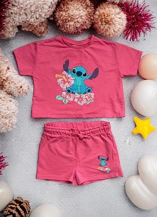 Гарний бавовняний костюм зі стічем на дівчинку 4-5 років primark