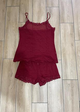 Піжама жіноча в сіточку шорти та майка м