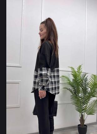 Світшот асиметрія фланель 3