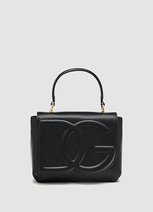 💎 dolce&gabbana calfskin dg logo bag crossbody bag black 21 х 16.5 х 8 см