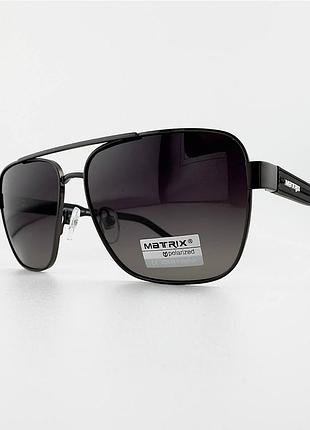Чоловічі сонцезахисні окуляри matrix mt 8795_c68-p141 з поляризацією чорні градієнт