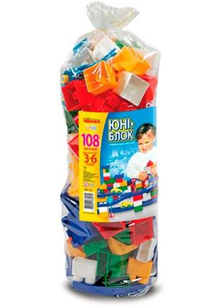 Конструктор блоковий юні-блок 108 деталей юніка юника 70132