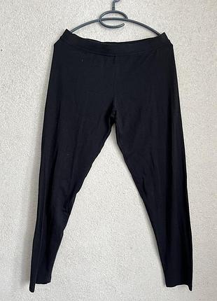 Котонові чорні жіночі штани бріджи л