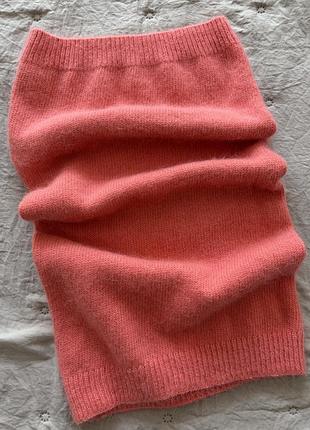 Кораловий вовняний снуд h&m one size❤️