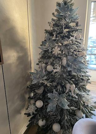 Штучна засніжена ялинка 2.10 см