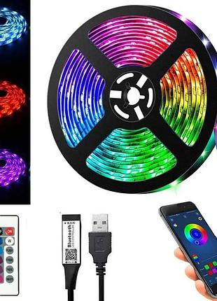Rgb лента led лента длиной 10 м, гирлянда дк пульт и мобильное приложение