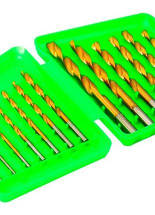 Набор сверл по металлу mastertool - 13 шт. (1,5-6,5 мм), титан