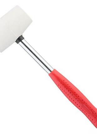 Киянка intertool - 225 г х 40 мм біла, ручка метал 🔥