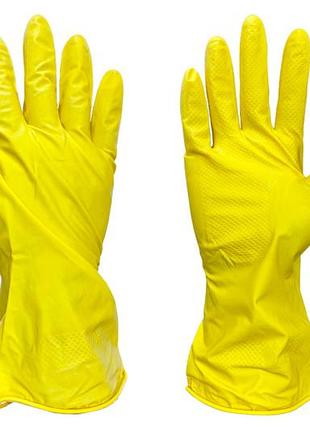 Рукавичка латексна господарська китай - l [жовта]