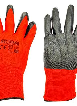 Перчатка стрейчевая китай - 10" [красно-черная]