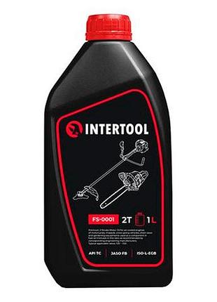 Масло для двигателей 2t intertool - 1л минеральное api tc/jaso fb 🔥