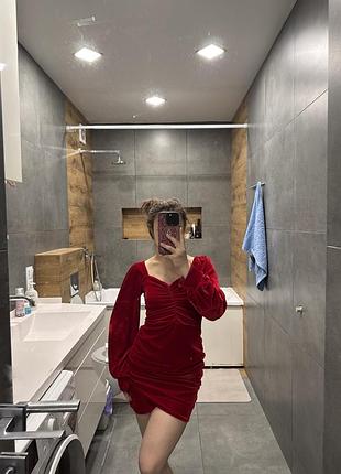 Нова червона сукня велюр ❤️