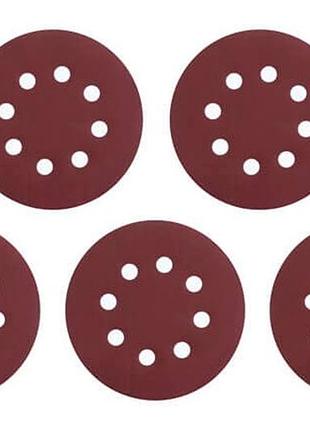 Круг шліфувальний на липучці intertool - 125мм × р400 з отворами (5шт) 🔥