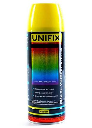 Емаль універсальна unifix - 400мл ral 1018 жовтий цинковий