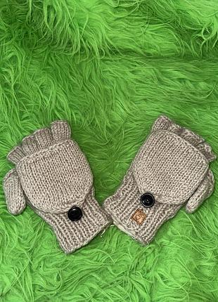 Очень теплые варежки перчатки