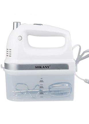 Миксер ручной sokany sk-6631 с двумя насадками 400вт