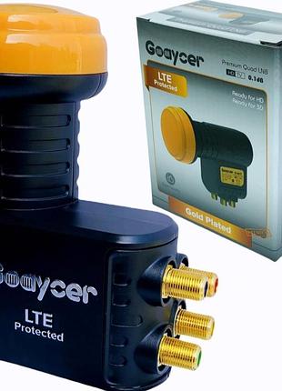 Супутниковий конвертер geoyeer premium quad lnb 0.1db новий