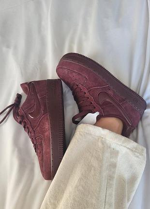 Кроссовки nike air force 1 '07 burgundy