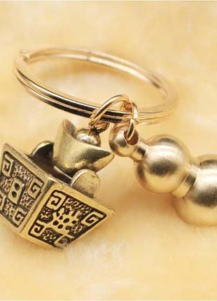 Брелок фен шуй чаша достатку з улоу, брелок-талісман, брелок на сумку, брелок для рюкзака