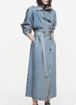 Тренч джинсочий зара