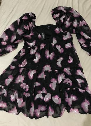 Платье в бабочки s-m