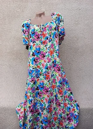 Платье в цветочный принт,р54-56🌼💐🌻🌸🌺🌷🌹