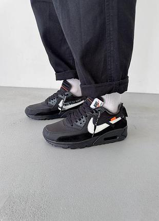 Мужские кроссовки nike air max x off-white 90 gpx black