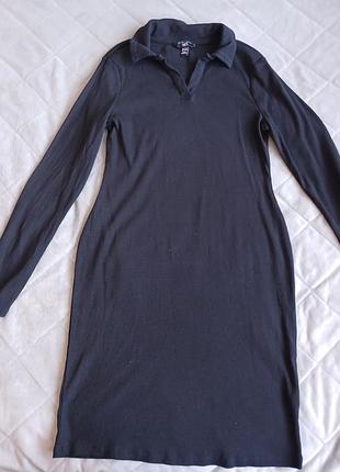 Сукня в рубчик чорного кольору, розмір s