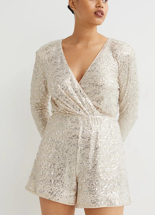 Гарний ромпер із паєтками