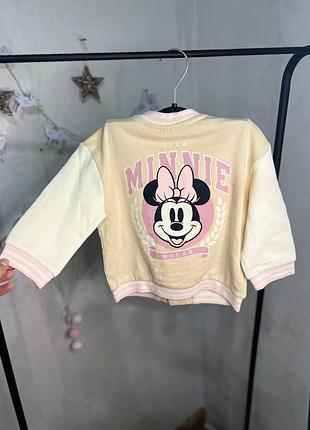 Бомбер на дівчинку мінні h&m 74см 2
