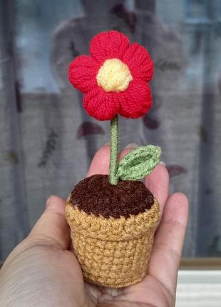 Милый вязаный цветок 🌸 подарок на праздник 8 марта женский день матери