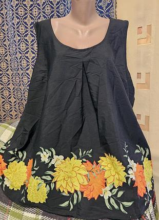 Блуза базовая в цветах батал