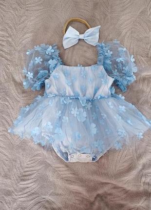 Святкова сукня на дівчинку, 2-4 місяці