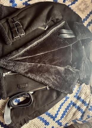 Дублянка зима, осінь, весна, жіноча під замшу , курточка, шуба