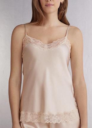 Піжамний топ шовковий - кремово-білий intimissimi