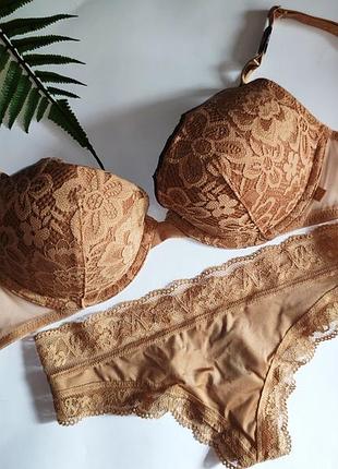 Комплект с кружевом victorias secret виктория сикрет