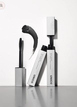 Термотуш від unico black termo mascara with peptides
