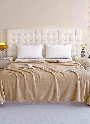 Плед 180*2000 мікрофібра арт.1841 бежевий тм mallory home