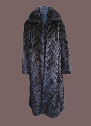 Длина 125см, в груди 148см. норковая шуба в пол. манто. винтаж