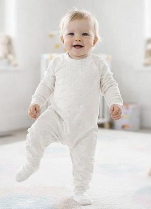Чоловічок флісовий 80 см, білий ромпер so cute сліп 9-12 м. сузірʼя.